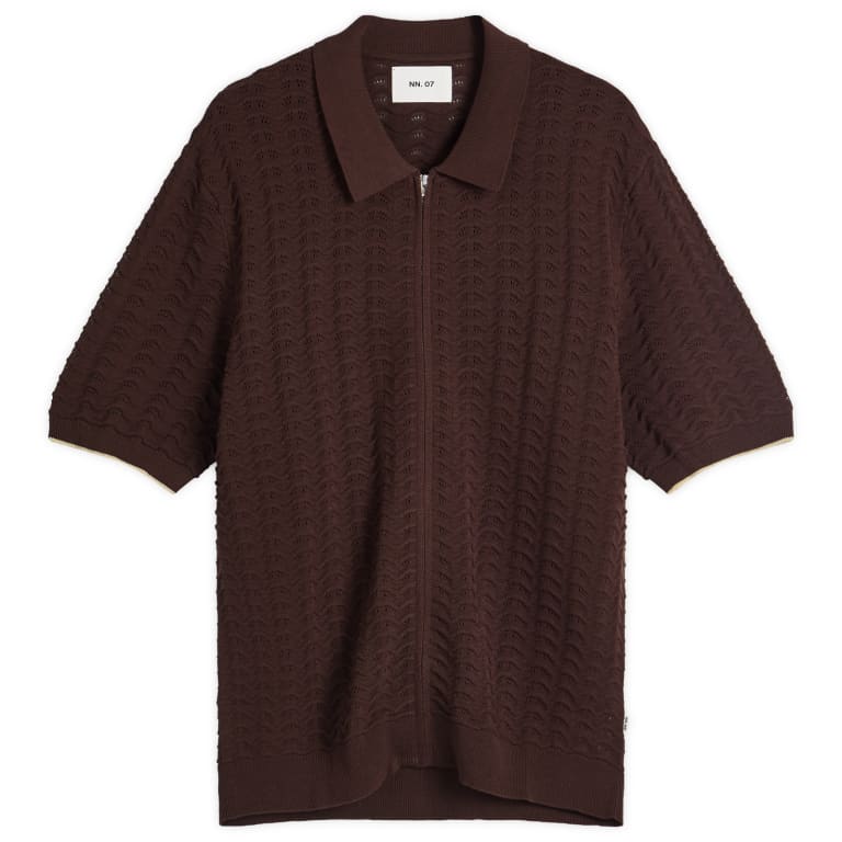 NN07 Gustav Pointelle Stitch Zip Polo 30290₽