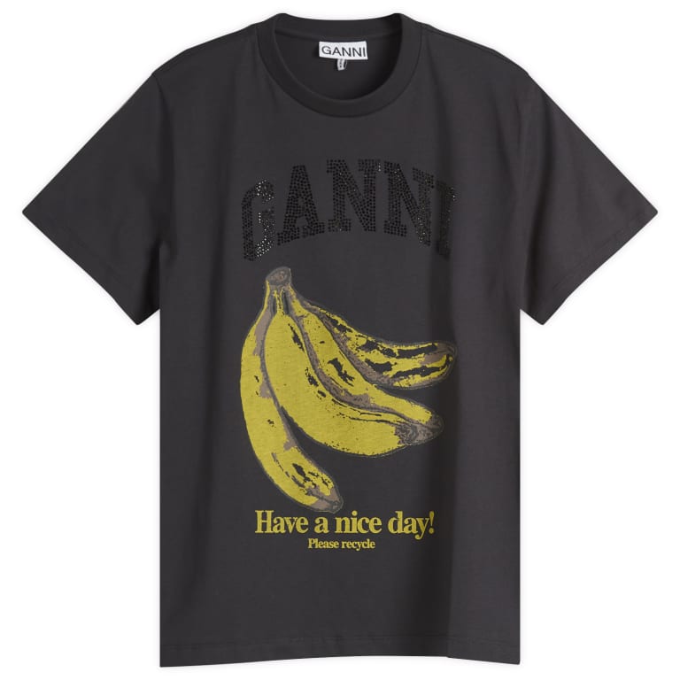 GANNI Basic Cotton Jersey Banana Relaxed T-Shirt 21890₽