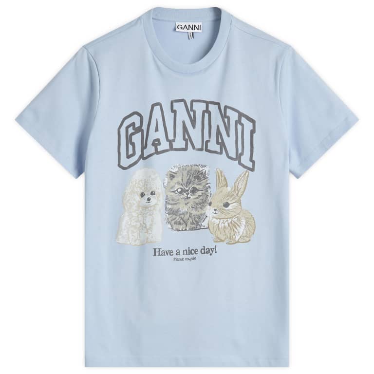 GANNI Basic Cotton Jersey Animals Relaxed T-Shirt 21890₽