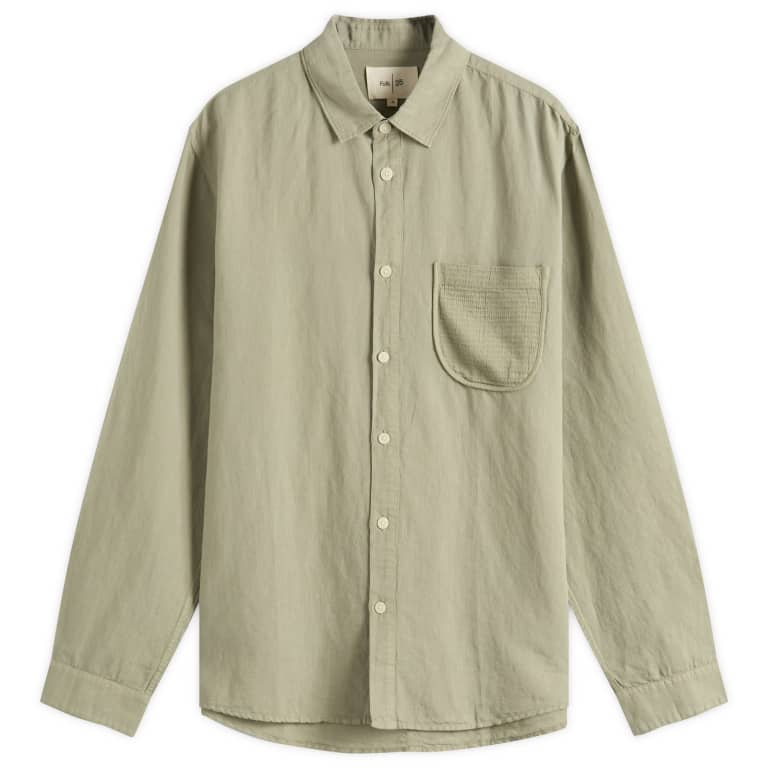 Folk Contrast Pocket Shirt