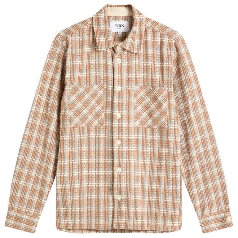 Wax London Whiting Ladder Check Weave Overshirt