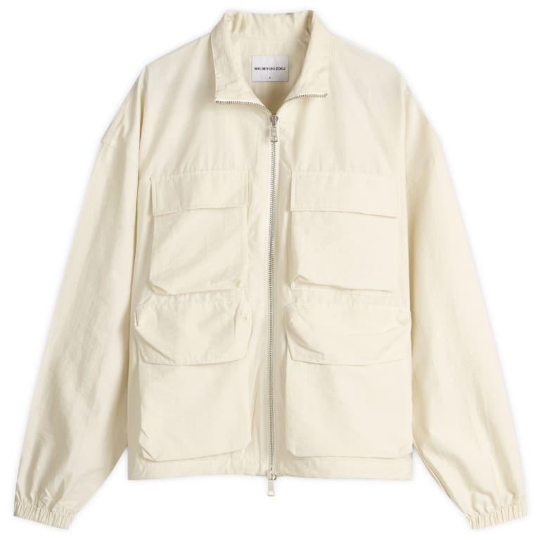 MKI Washed Cotton Nylon Track Jacket
