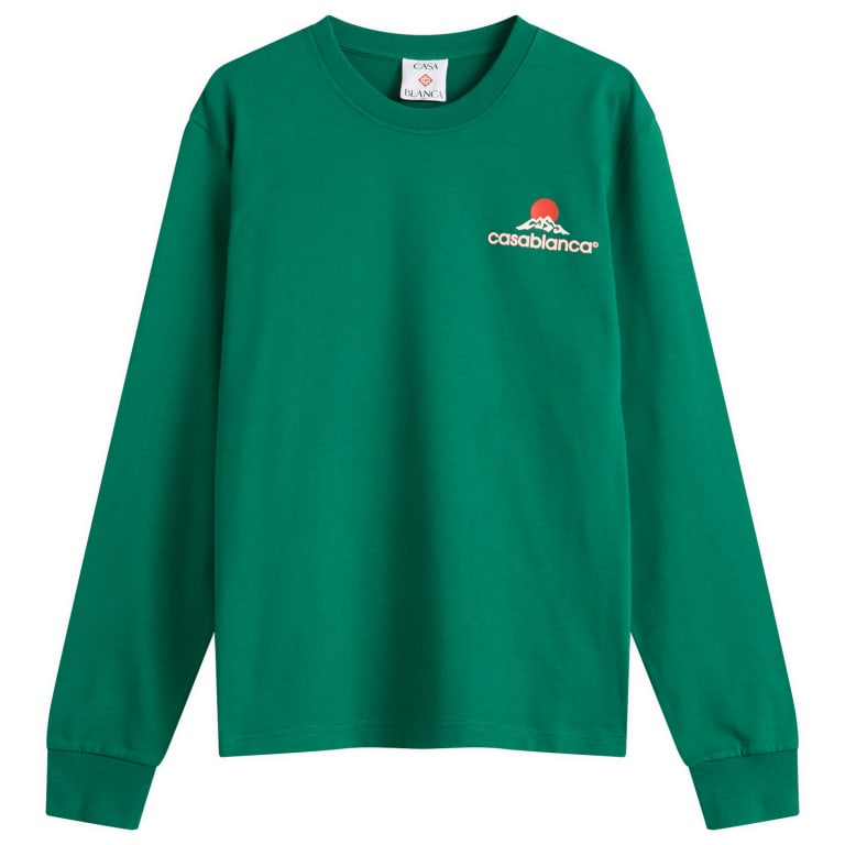 Футболка с длинным рукавом и принтом Casablanca Montagne 50390₽