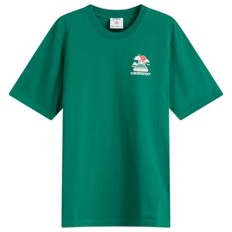 Футболка с трафаретным принтом Casablanca Montagne Ondule 42790₽