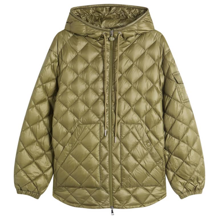 Блестящая стеганая верхняя рубашка с капюшоном Moncler 241690₽