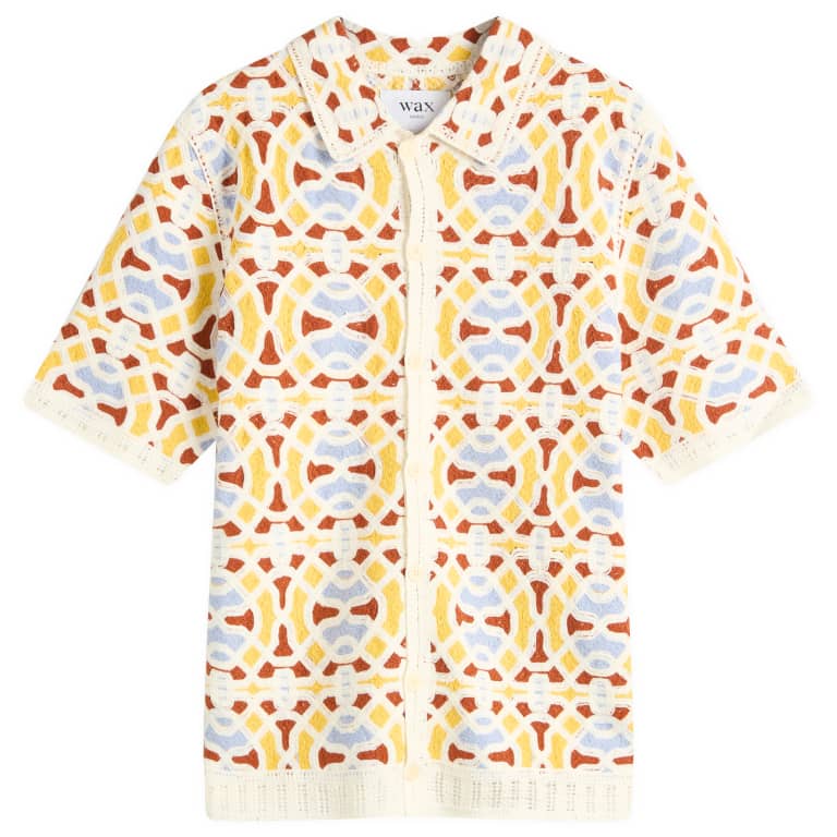 Рубашка для вязания крючком из восковой лондонской Дорсетской гео-плитки