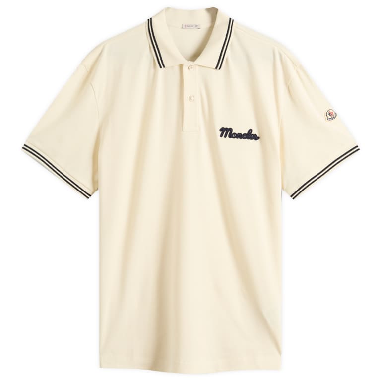 Поло с логотипом Moncler на коротком рукаве 58090₽