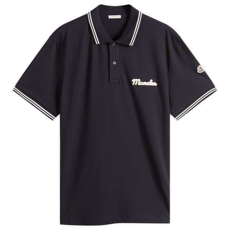 Поло с логотипом Moncler на коротком рукаве 58090₽