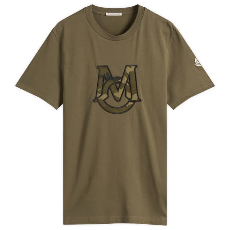 Футболка с логотипом Moncler с коротким рукавом