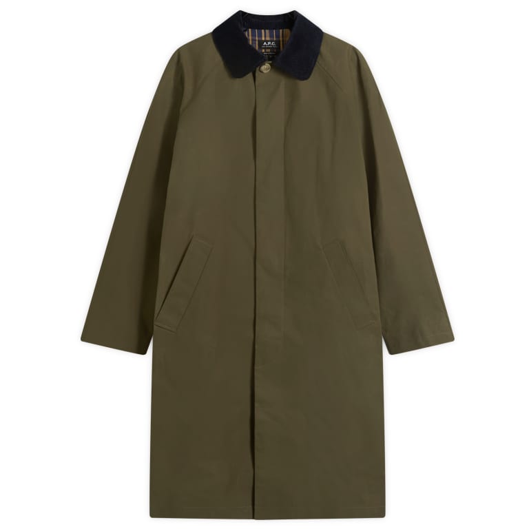 Макинтош из вощеного хлопчатобумажного полотна APC Gaspard 106390₽