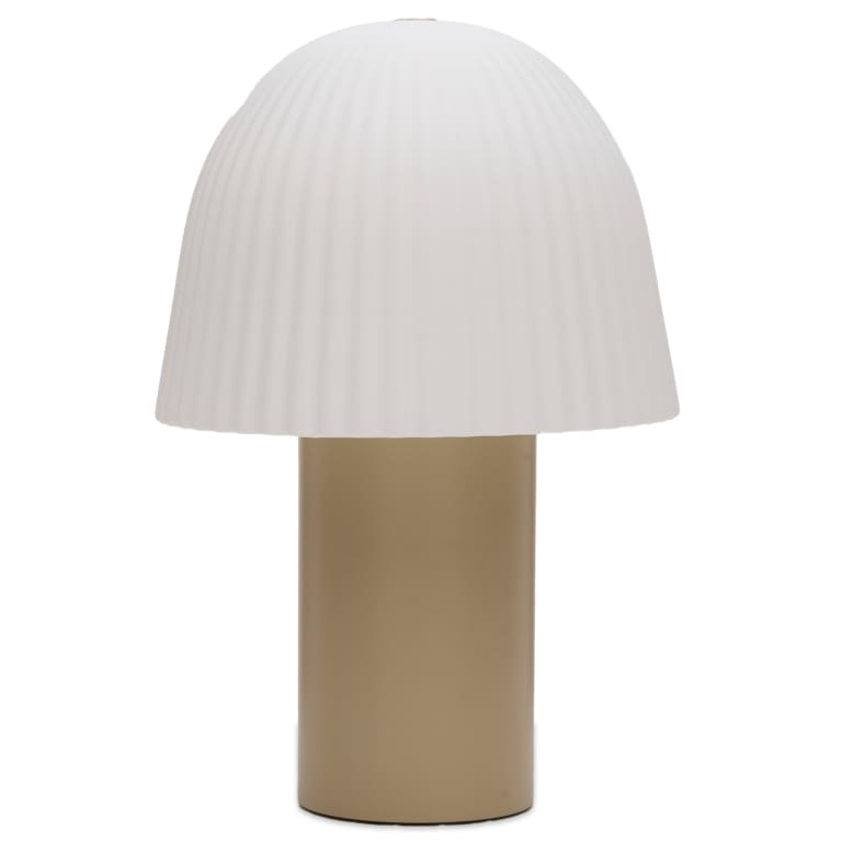 переносная лампа ferm LIVING с оборками cashmere & white