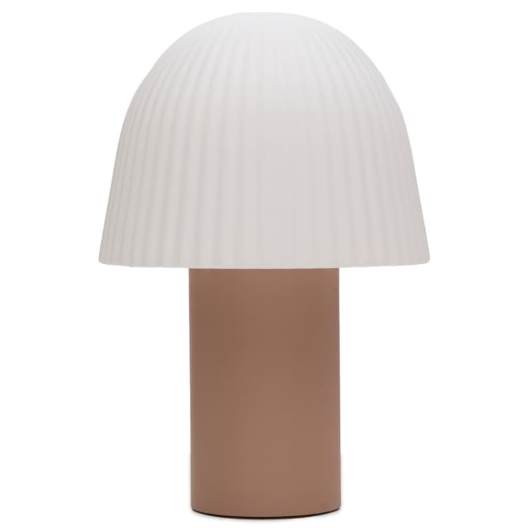 переносная лампа ferm LIVING с оборками rose & white