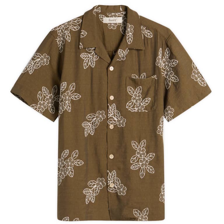 Foret Leo Embroidery Vacation Shirt