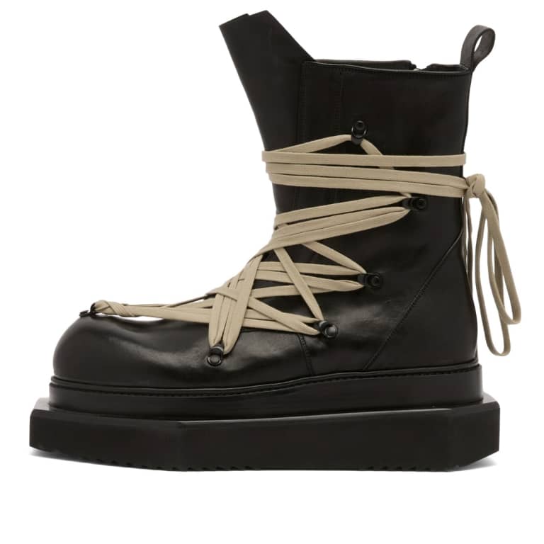 Ботинок Рика Оуэнса Megalace Turbo Cyclops Boot black