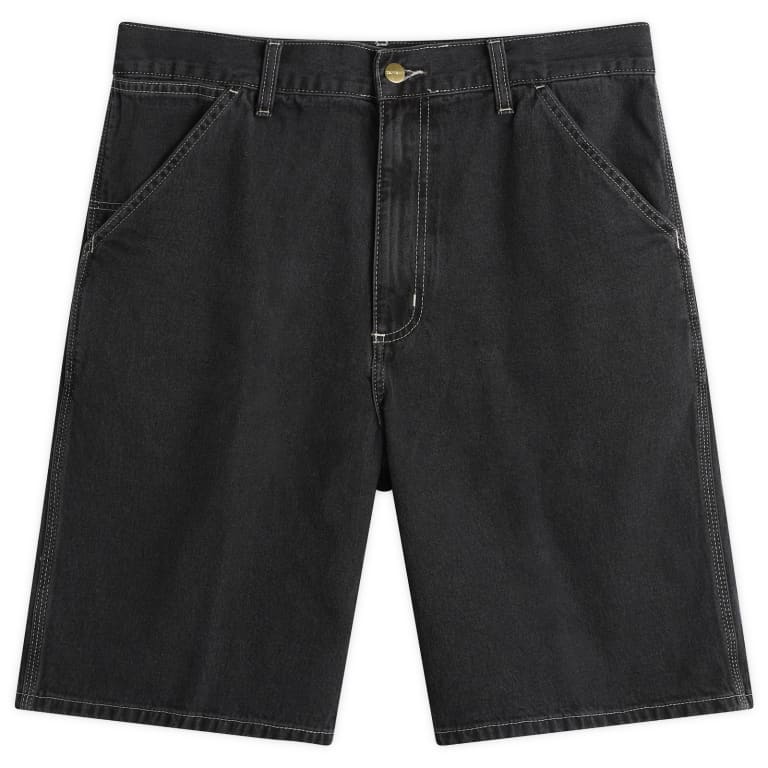 Простые джинсовые шорты Carhartt WIP, черные, с отделкой под камень