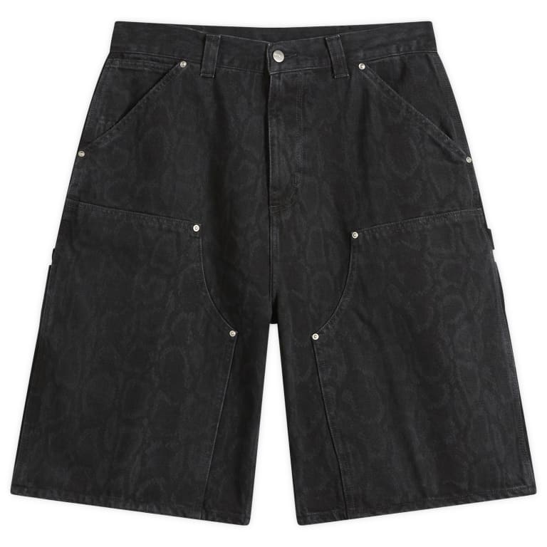 Шорты Carhartt WIP OG с двойным наколенником, черный камуфляж со змеями
