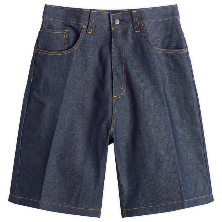 Свободные джинсовые шорты Carhartt WIP Brandon синего цвета.
