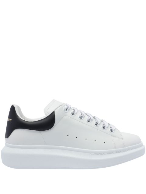 Кожаные кроссовки на шнуровке Alexander McQueen  white