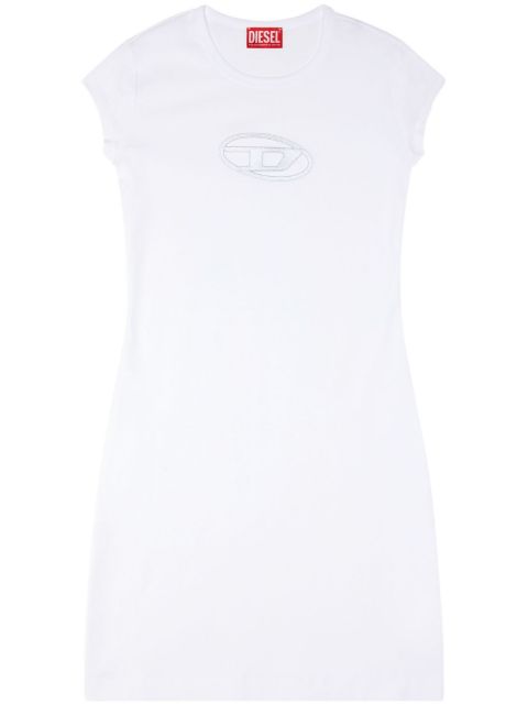 Мини-платье-футболка с вырезом Diesel D-Angiel white