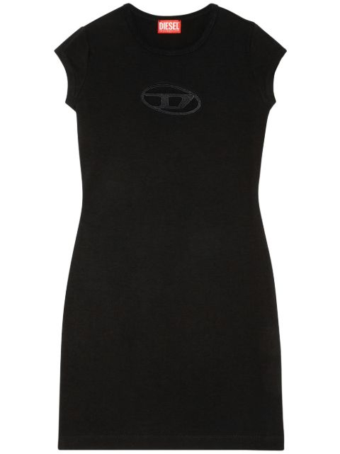 Мини-платье-футболка с вырезом Diesel D-Angiel black