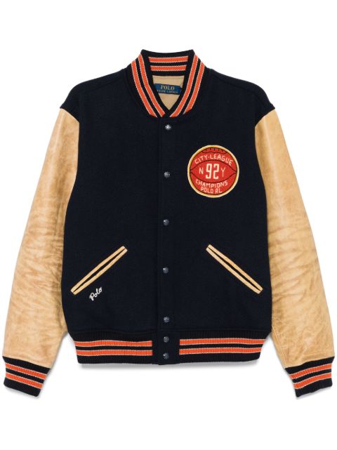 Куртка-бомбер Polo Ralph Lauren с синельными нашивками blue