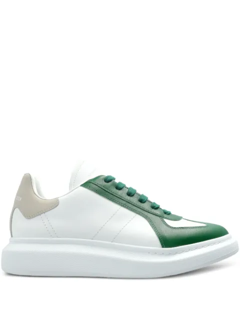 Кроссовки на шнуровке с панелями от Alexander McQueen green