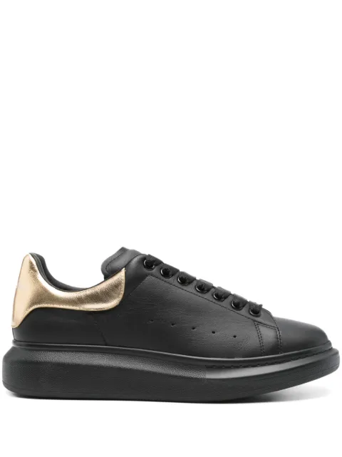 Кожаные кроссовки Alexander McQueen оверсайз black