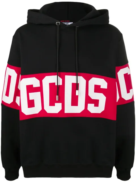 Толстовка с капюшоном и принтом логотипа GCDS black