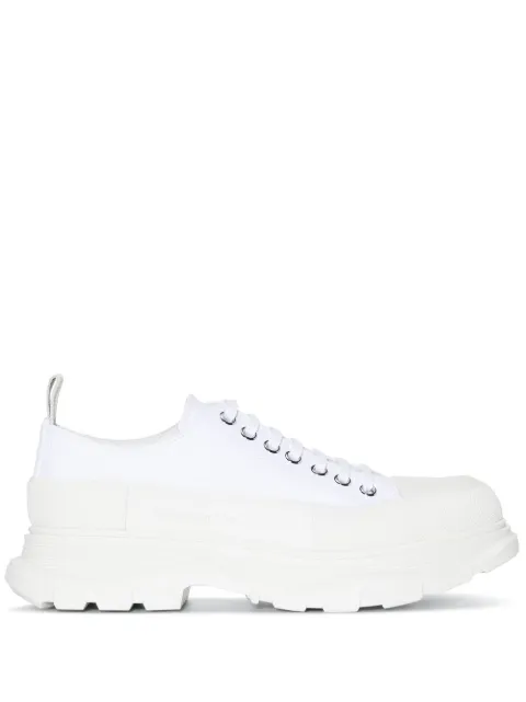 Гладкие кроссовки с низким верхом Alexander McQueen Tread white