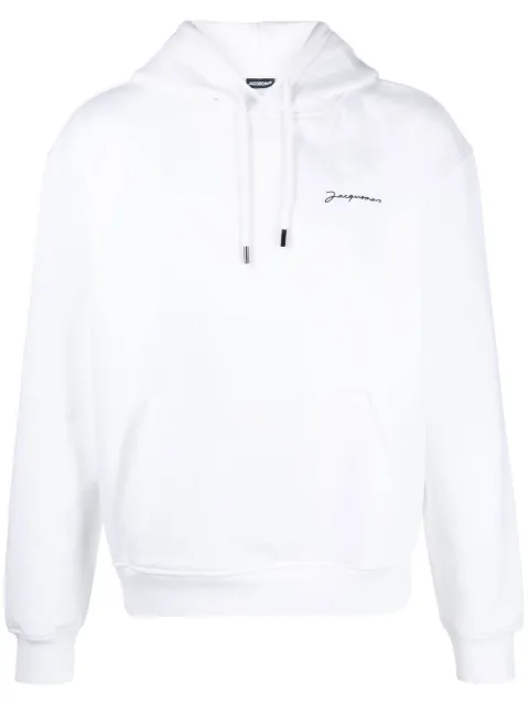 Толстовка с капюшоном Jacquemus Le Brodé white