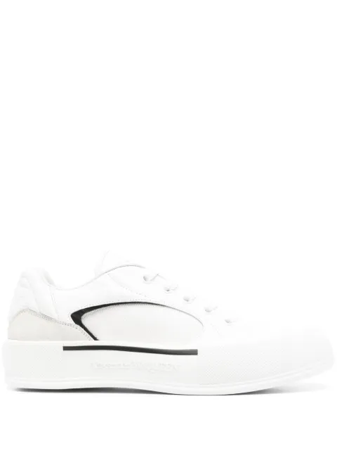 Кожаные кроссовки Alexander McQueen Skate Deck Plimsoll white