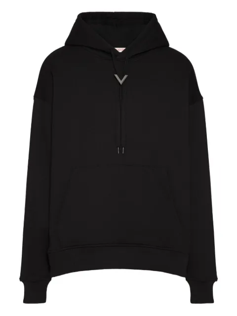 Толстовка с капюшоном Valentino Garavani с V-образным вырезом black