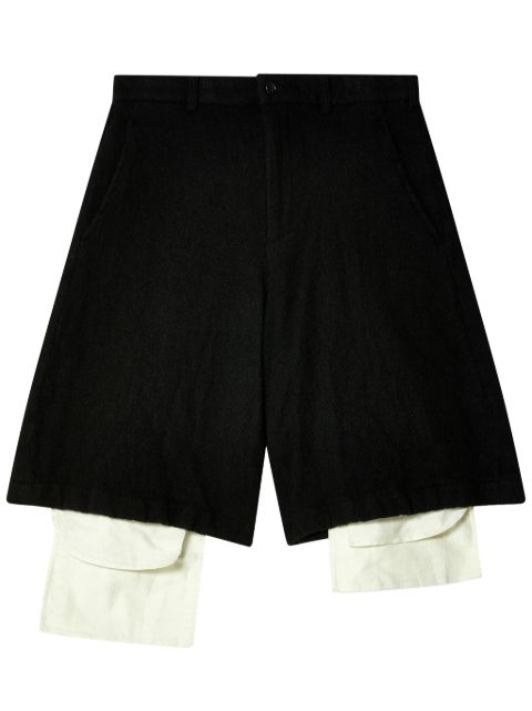 Черные шорты с многослойным дизайном Comme Des Garçons  black