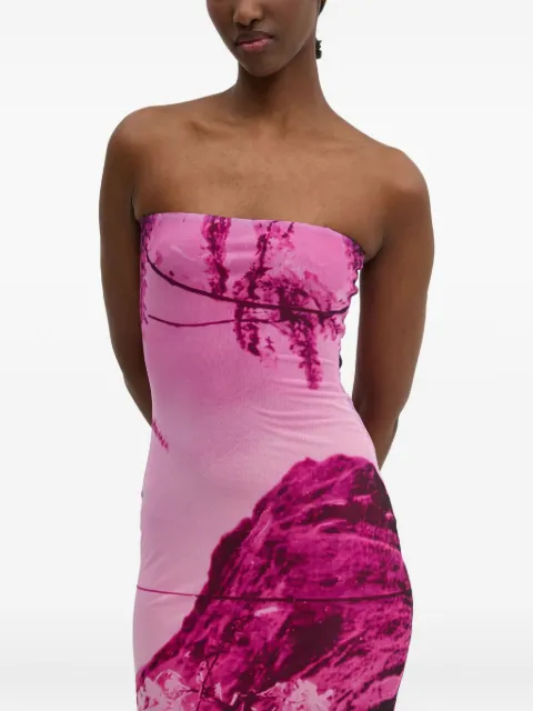 Платье миди без бретелек Desigual x от Mr. Christian Lacroix pink