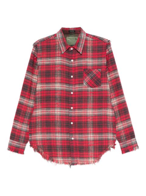 Потертая рубашка в клетку R13 red