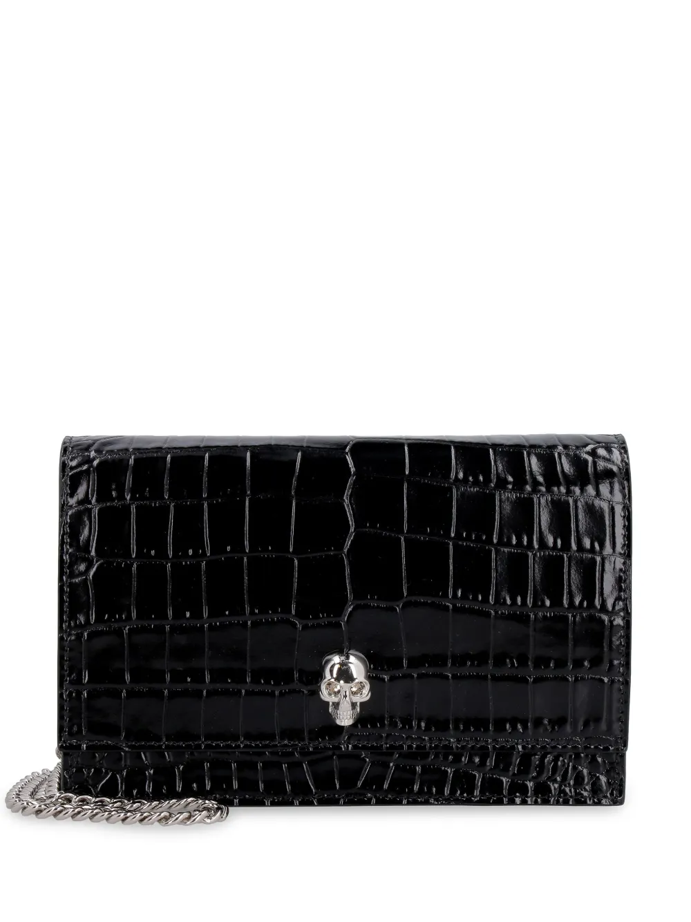 Клатч Alexander McQueen, украшенный черепом black