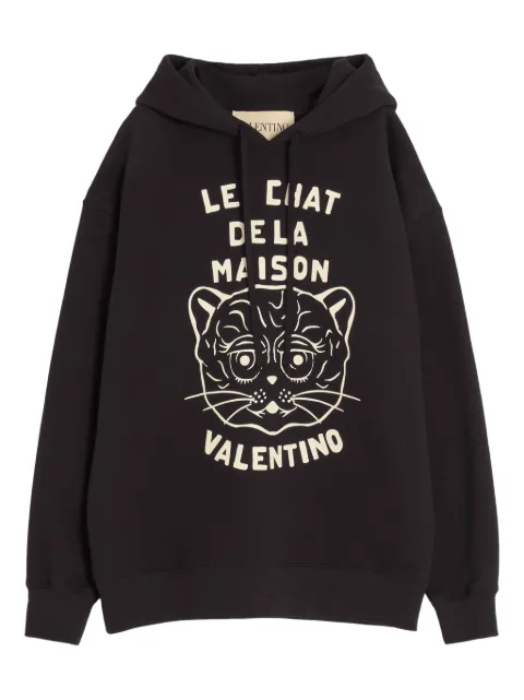 Толстовка с нашивкой Valentino Garavani Chat de La Maison  black