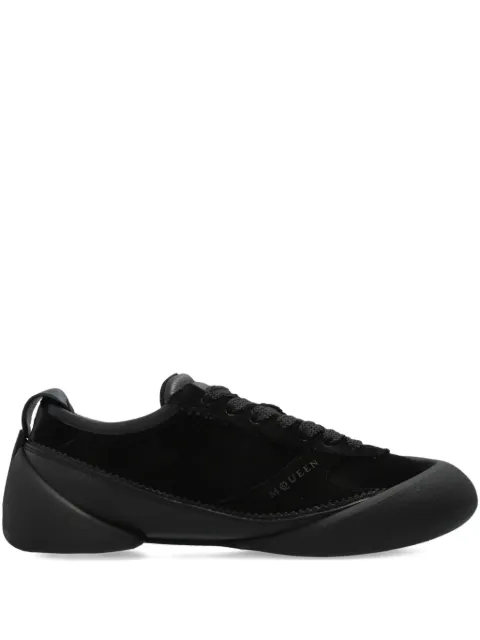 Замшевые кроссовки Alexander McQueen Flexion на шнуровке black