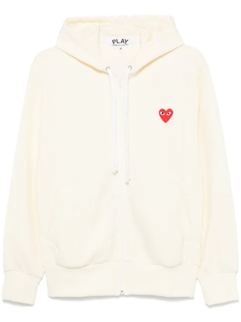 Толстовка с капюшоном Comme Des Garçons Play с аппликацией в виде сердца yellow