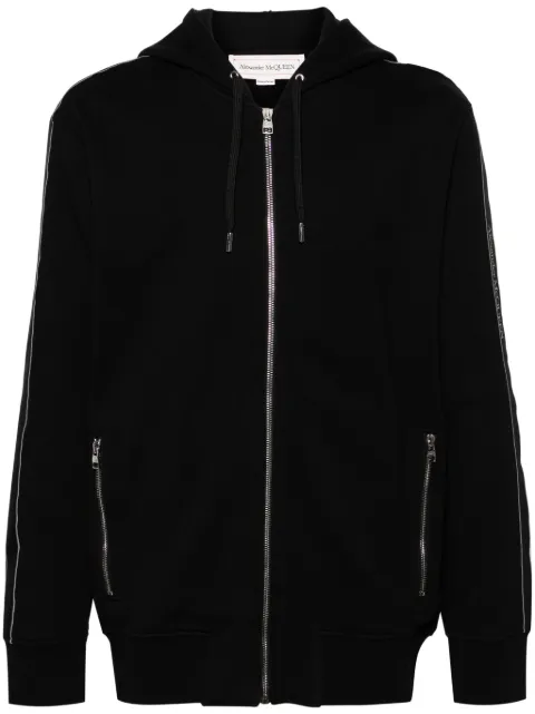 Хлопковая толстовка с капюшоном с логотипом Alexander McQueen black