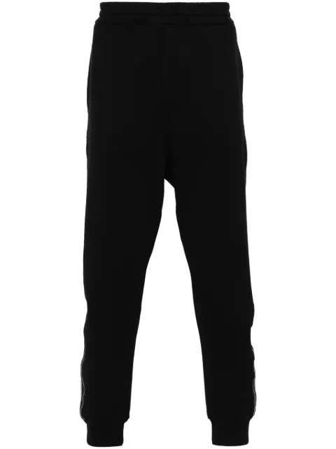 Зауженные спортивные брюки в полоску с логотипом Alexander McQueen black