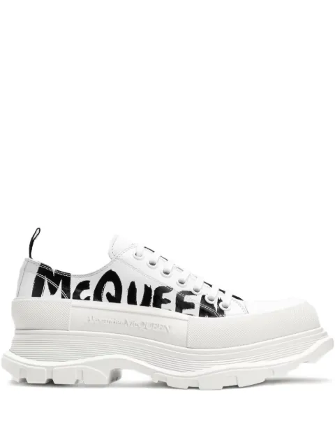 Гладкие кроссовки Alexander McQueen Tread white