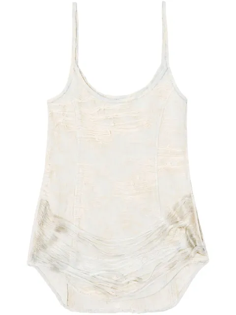 Мини-джинсовое платье Diesel из денима white