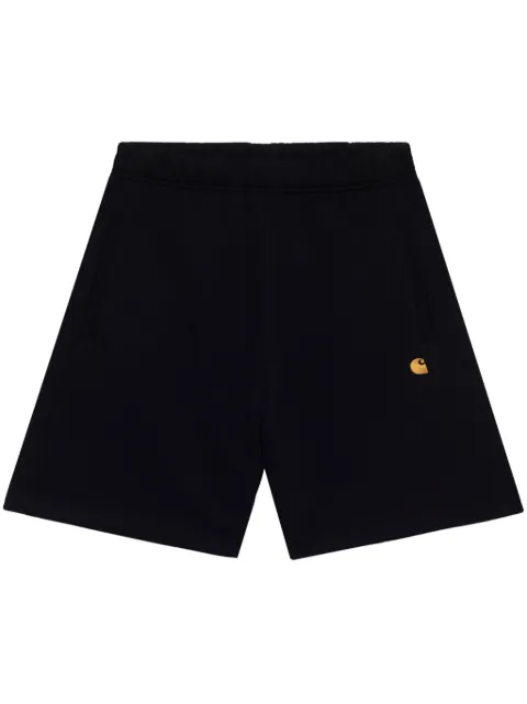 Шорты с вышитым логотипом Carhartt WIP на эластичной талии black
