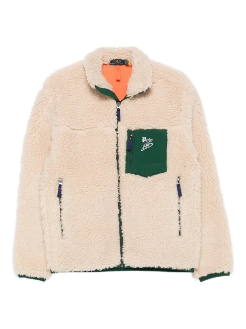 Флисовая куртка Polo Ralph Lauren с карманами на молнии neutrals