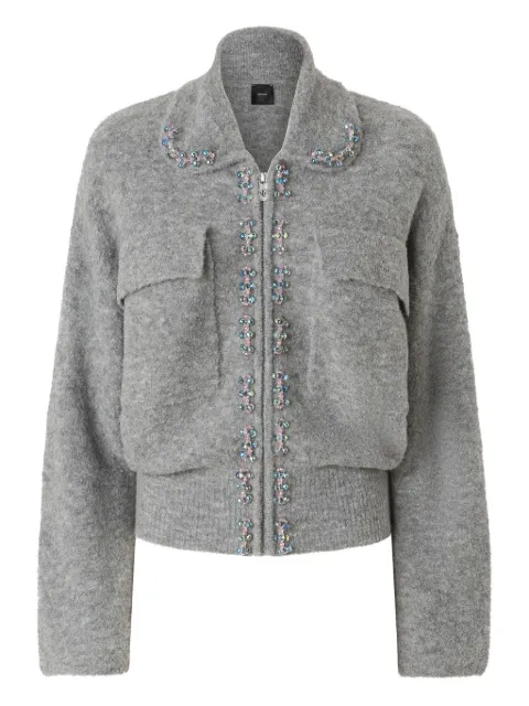 Жакет с розовым орнаментом grey
