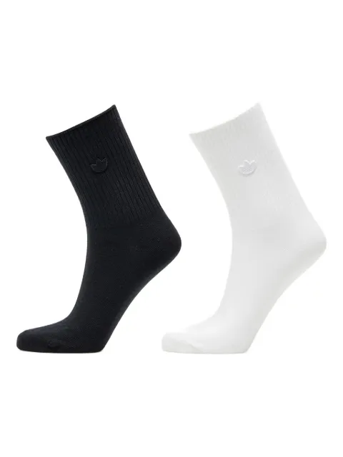 носки с логотипом adidas в рубчик (в упаковке из двух штук) black