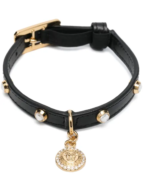 Ошейник для собак с бляшкой в виде медузы от Versace black