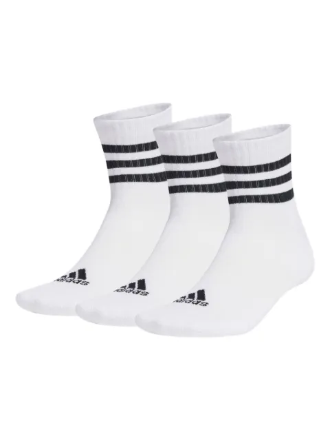 носки adidas с тремя полосками на лодыжках (в упаковке из трех штук) white