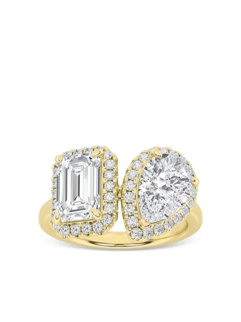 Кольцо с бриллиантом Toi et Moi из желтого золота 14 карат Tilla gold
